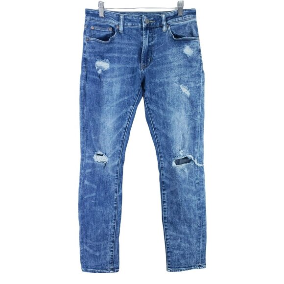 American Eagle Other - American Eagle Slim Distressed Jeans Men's Size 31/32 Medium Wash Next Level Fle